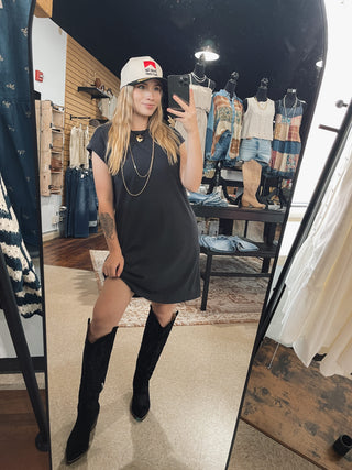 Charcoal Shift Dress