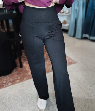 Pam Wide-Leg Leggings - Black & Brown Options!