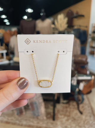 Kendra Scott - Elisa Gold Pendant Necklace - Iridescent Drusy