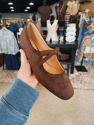 Brunette Bow Mary Janes
