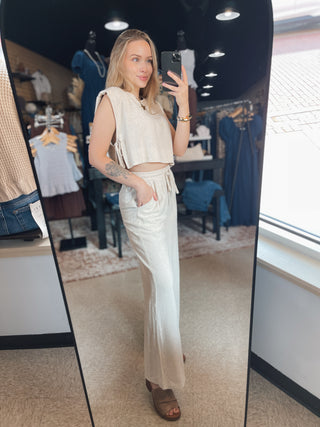 Linen Lane Wide Leg Pants