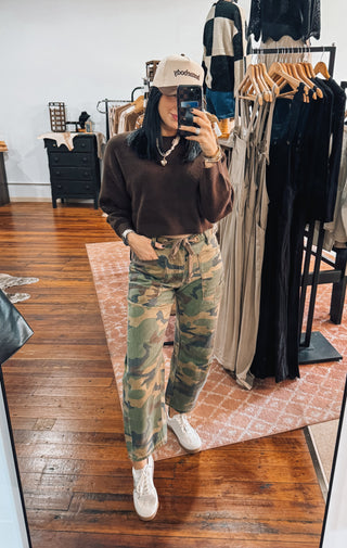 Camo Barrel Jeans