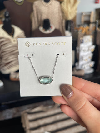 Kendra Scott - Elisa Silver Pendant Necklace - Light Blue Illusion