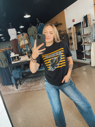 Striped Hawks Graphic Top