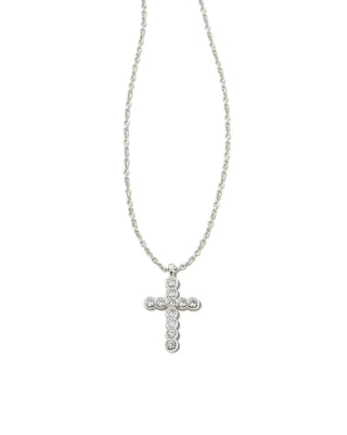 Kendra Scott - Cross Crystal Pendant Necklace - Silver