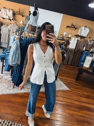 Off White Blazer Vest