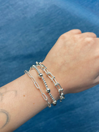 Silver Bracelet Trio Stack