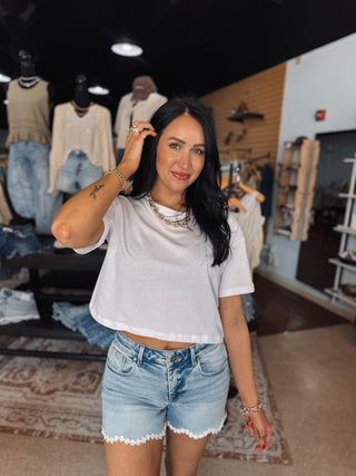 Crew Neck Square Cut Top