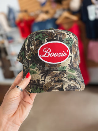 Boozin’ Camo Trucker Hat