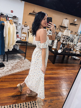 Delicate Floral Flutter Dress