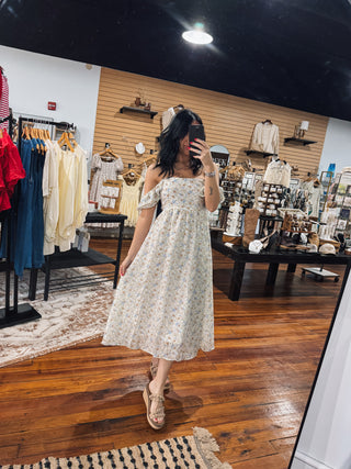 Delicate Floral Flutter Dress