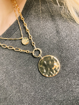 Hammered Gold Multi-Way Necklace