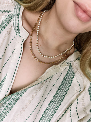 Gold & Pearl Multi-Way Necklace