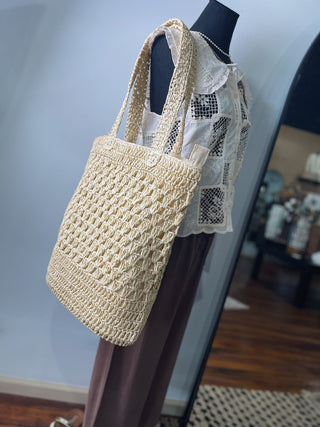 Natural Woven Tote