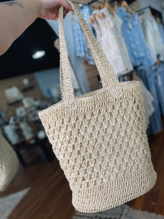 Natural Woven Tote