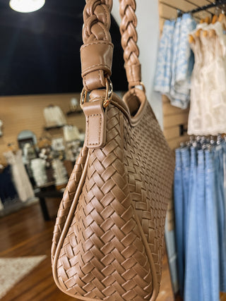 Neutral Braided Handbag