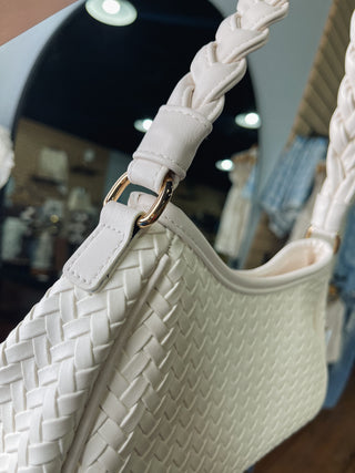 Ivory Braided Handbag