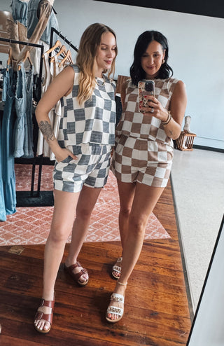 Nia Checkered Set