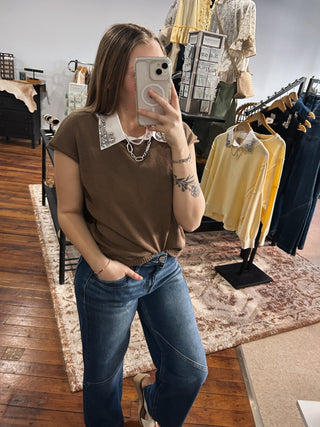 White Embellished Collar