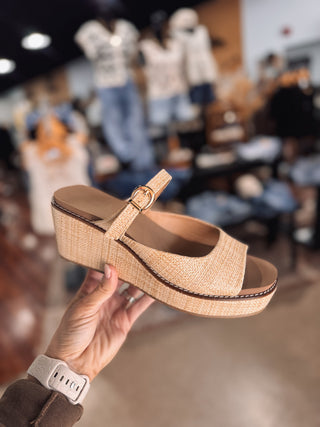 Raffia Wedge Sandal
